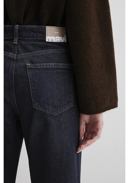 Malibu Pamuklu Wide Leg Fit Yüksek Bel Bol Paça Jeans Bayan Kot Pantolon 1010152