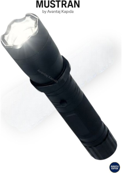 Şok Şarjlı LED El Feneri Kişisel Savunma 4 Modlu Metal Gövde Kılıflı Güvenlik