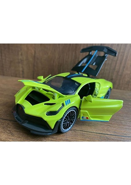 Bugatti Divo Sport Araba Oyuncak Bugatti Araba Yeşil Bugatti Dıecast Araba