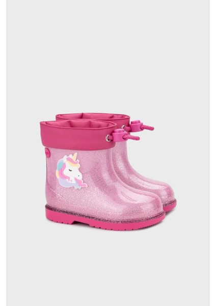 Bimbi Unicornio Bağcık Detaylı Simli Yağmur Çizmesi Kız Çocuk Yağmur Çizmesi W10339 fiyatları
