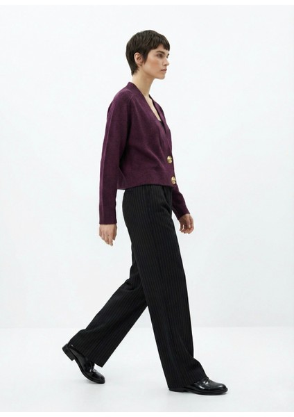 Kadın Oversize Gold Düğmeli Triko Hırka fiyatları