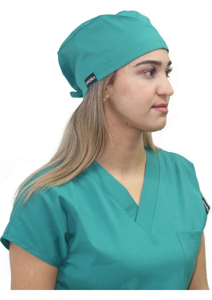 Unisex,yeşil Doktor Hemşire Cerrahi Bonesi