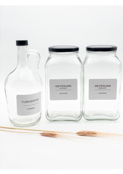 Renkli Cam Kavanoz 3l, Şık ve Kullanışlı, Farklı Ev Dekorları Için Idealdir