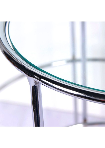 Elysia Krom Yuvarlak 3’lü Zigon Yan Sehpa – Modern ve Zarif Tasarım fiyatları