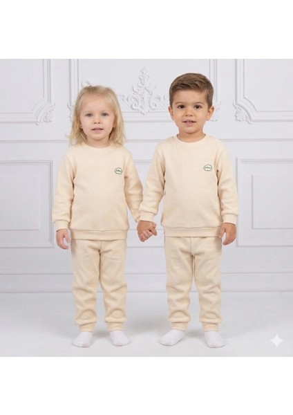 Mevsimlik Unisex Alt Üst Pamuklu ve Likralı Gündelik Eşofman Takımı 1-5 Yaş fiyatları