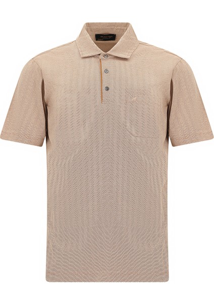 Regularfıt Polo Yaka Pamuk Cepli Merserize T-Shırt