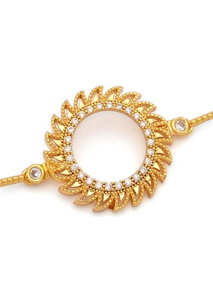 altın kaplama güneş model nazar boncuklu çeyrek çerçeveli bileklik blk-1218 fiyatları