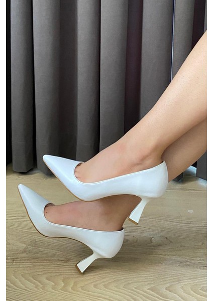 Kadın Samba Beyaz Rugan 7 cm Stiletto indirimleri