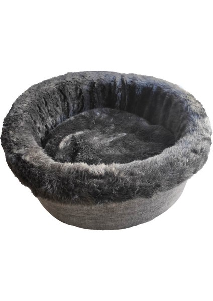 Lüx Kedi, Küçük Köpek Simit Yatak Füme 45 cm