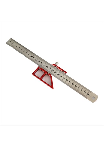 45/90 Derece Dik Açılı Çizgi Gösterge Carpenter Center Bulucu Marangozluk Alüminyum Merkezi Scribing Cetvel (Yurt Dışından)