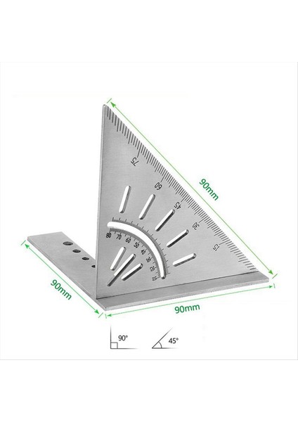Ahşap Işleme Scribring Cetvel Paslanmaz Çelik Üçgen Cetvel 45 Derece 90 Derece Ağaç Işleme Cetveli Turn Cetvel (Yurt Dışından) fiyatları