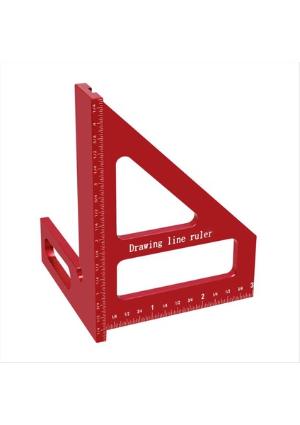 Carpenter Square Alüminyum Çevrelik Üçlü Cetvel Hassas Delik Scribriber Ahşap Işleme Kare Prestor 45/90 Düzenli Kırmızı (Yurt Dışından)