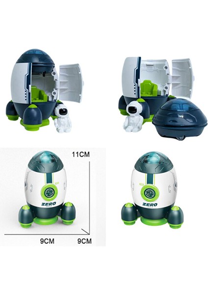 Uzay Seti Astronotlu Uzay Arabası Uzay Roketi Uzay Mekiği 3 Lü Uzay Istasyonu Oyuncak Seti 11 cm modelleri