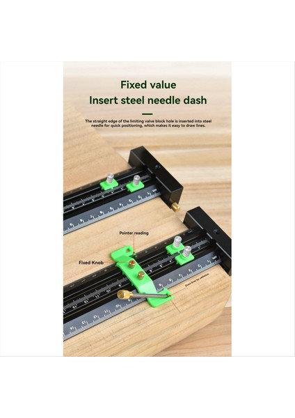 T Şeklinde Çift Çizgi Işaretleme Cetveli+Çelik Iğne/paralel/dikey Işaretleme Cetvel Deliği Scribe Işaretleme Işaret Cetvel Inç (Yurt Dışından) fiyatları