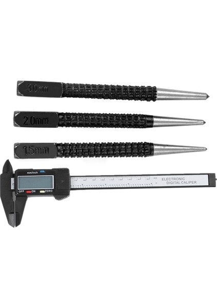 1x Dijital Kaliper ve 3pcs Karbonlu Çelik Merkez (Yurt Dışından)