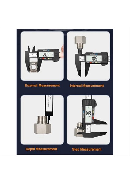 2 Paket Dijital Kaliper 0-6 Inç Dijital Kaliperler Büyük LCD Ekranlı Otomatik Kapatma Işlevi (Yurt Dışından) modelleri
