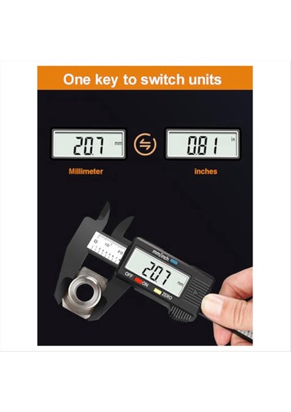 2 Paket Dijital Kaliper 0-6 Inç Dijital Kaliperler Büyük LCD Ekranlı Otomatik Kapatma Işlevi (Yurt Dışından) indirimleri
