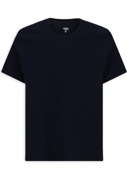 Bisiklet Yaka Slim Fit Dar Kesim Pamuk Fitilli Tişört fiyatları