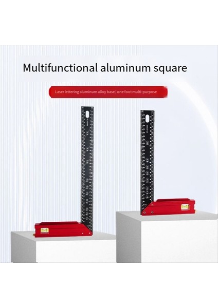 Yeni Hasta Alüminyum Alaşım Çok Function 90 Derece Ahşap Işleme Kare Kombinasyonu Kare Delik Cetvel 30CM (Yurt Dışından) fırsatları