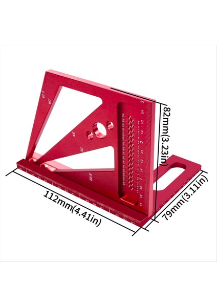 Ahşap Işleme Ölçüm Cetveli 22 5/30/45/60/67 5 Degree Square Cetvel Restantı Mühendis Carpenter Çizim-Kırmızı Inç Için (Yurt Dışından) indirimleri