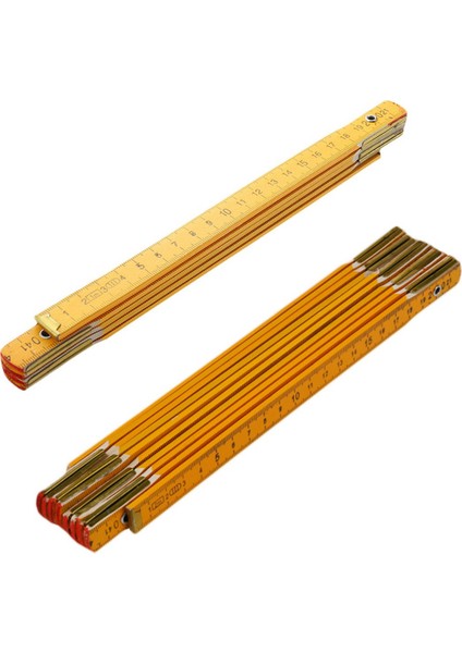 2pcs Taşınabilir Carpenter Ahşap Katlanır Cetvel 200CM/79INCH &amp 100CM/39INCH (Yurt Dışından)