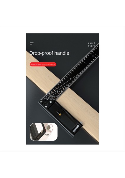 Çok Açılı Ölçüm Cetveli- Li Profesyonel Ölçüm Aracı Evrensel Kombinasyon Açısı 45/90 Derece (Yurt Dışından) indirimleri