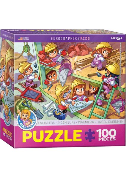 ınşaatçı kadınlar 100 parçalı puzzle