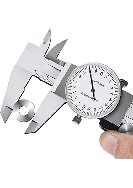 0-200MM Metrik Gösterge Ölçüm Aracı Kadran Veri Caliper Şok Geçirmez Vernier Kaliper 0 02MM (TGBK150-0-200MM) (Yurt Dışından)