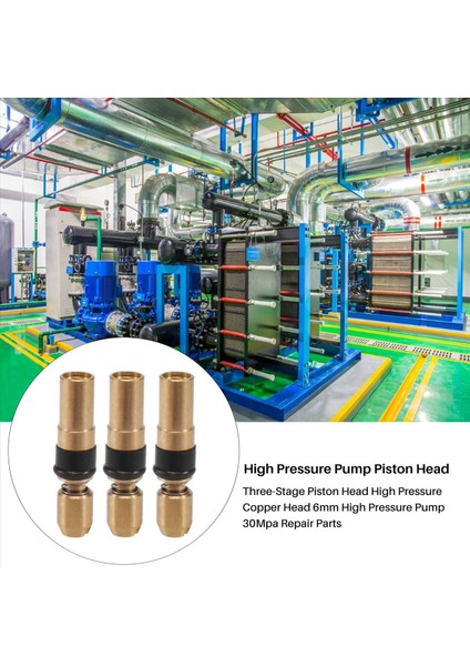 3pcs Üç Aşamalı Piston Başı Basınçlı Bakır Kafa 6mm Basınçlı Pompa 30MPA Onarım Parçaları (Yurt Dışından) indirimleri