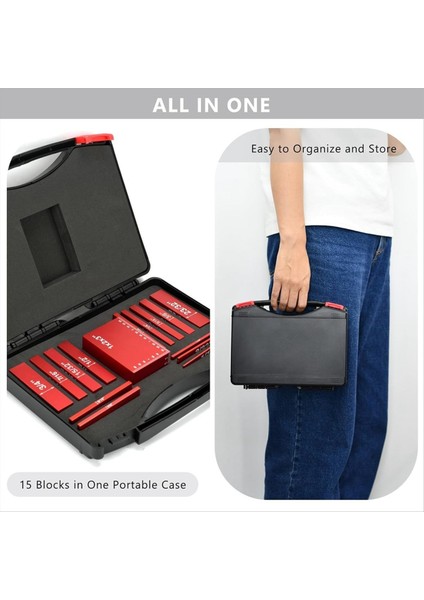 Kurulum Bloklar Ahşap Işleme Liği Gauge Set 15 Pc Set Barları Yönlendirici Tablosu ve Tablo Testere Aksesuarları Kırmızı (Yurt Dışından) modelleri