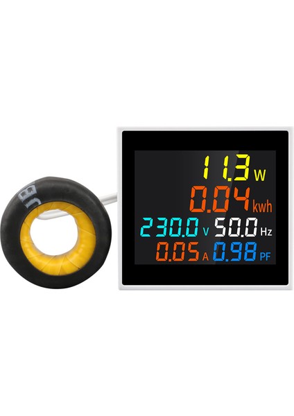 Sinotimer Ac 50-450V 50/60Hz 6in1 Kare Voltmetre Ammetre Amper Mevcut Hertz Frekans Enerji Ölçer (AC50-300V) (Yurt Dışından)
