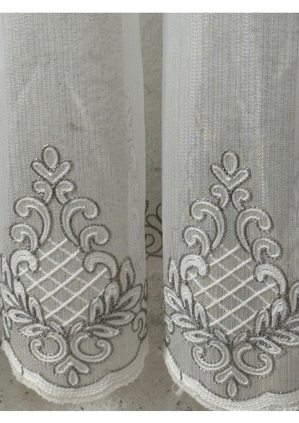 Parlak Damak Desen Tül Perde 1/3 S I K Pile modelleri