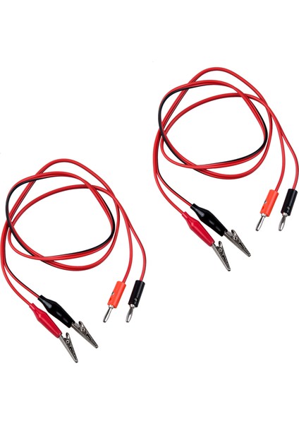 2x Timsah Klipsinden Muz Fiş Probu Kablo Testi Kurşun 90CM 3ft (Yurt Dışından)