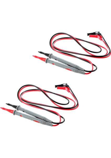 2 Çift Dijital Multimetre 1000V 20A Evrensel Test Kurşun Kablo Probu Kırmızı+Siyah (Yurt Dışından)