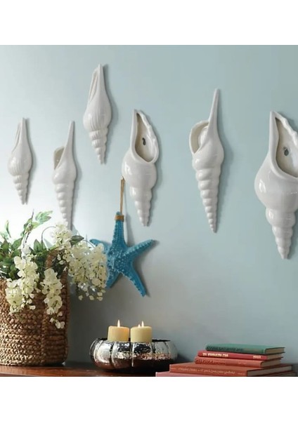 Extra Büyük Boy Deniz Kabuğu Polyester Duvar Saksısı Duvar Vazosu 50 cm fırsatları