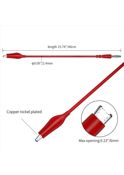 Dijital Multimetre Test Kurşun Kiti Timsah Klipsi Test Probu Geri Problu 4mm Muz Fişine (Yurt Dışından) indirimleri
