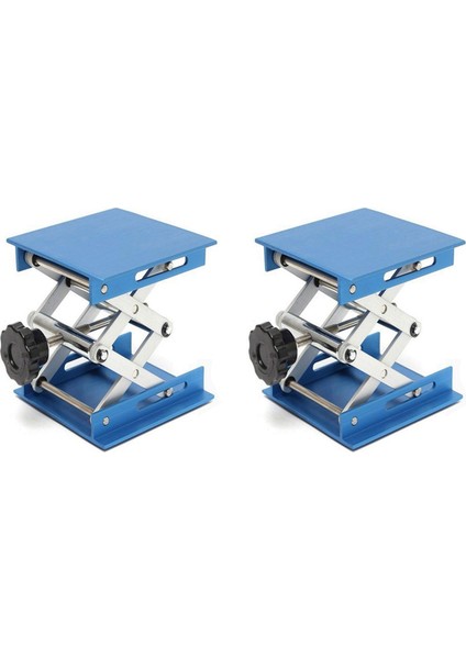 2pcs 4 Inç Alüminyum Alaşım Laboratuvar Jak Makas Asansör Platformu / Katlanabilir Kaldırma Masası Pedi Lik Kontrolü (Yurt Dışından)