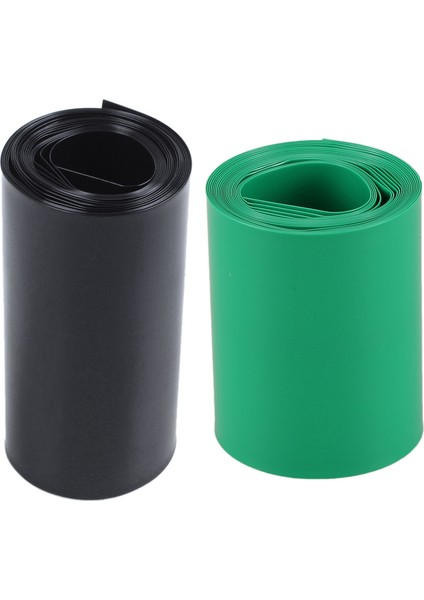 1pcs 2m 50MM Koyu Yeşil Pvc Isı Büzülme Boru Şal 2 x 18650 Pil &amp 1pcs 70MM/44MM Pvc Isı Büzüşme Borusu Sargısı Siyah 2m 6 5ft 18650 Pil (Yurt Dışından)