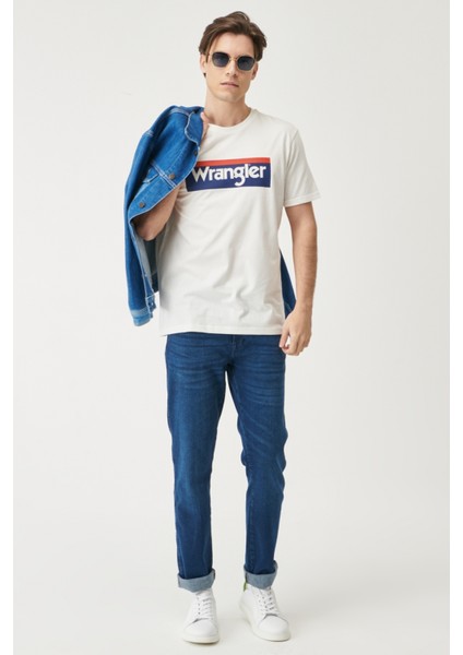 Lightweight SS 3Color Logo Crew Neck Bisiklet Yaka T-shirt Off White fırsatları