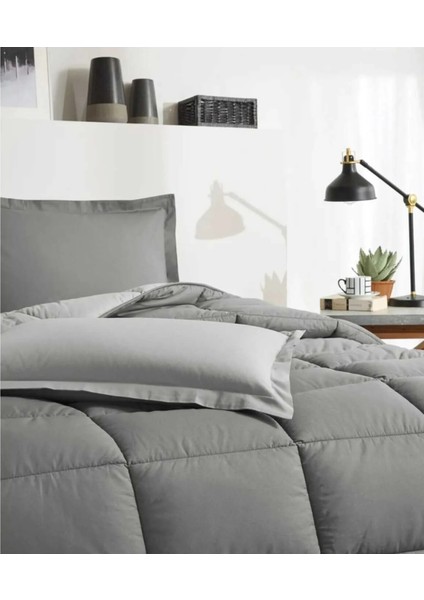 %100 Pamuk (Çarşafı Lastikli) Çift Kişilik Yatak Seti-Colourist Kül Gri Silver modelleri