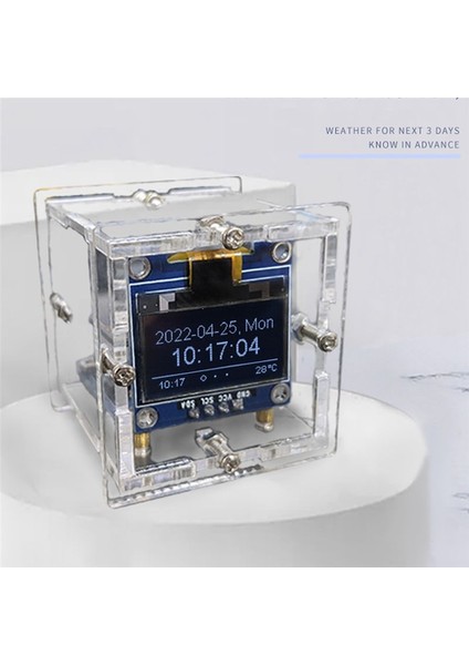 ESP8266 Dıy Kit Mini Saat OLED Ekran Kabuk Dıy Lehimle Bağlantı (Yurt Dışından) indirimleri