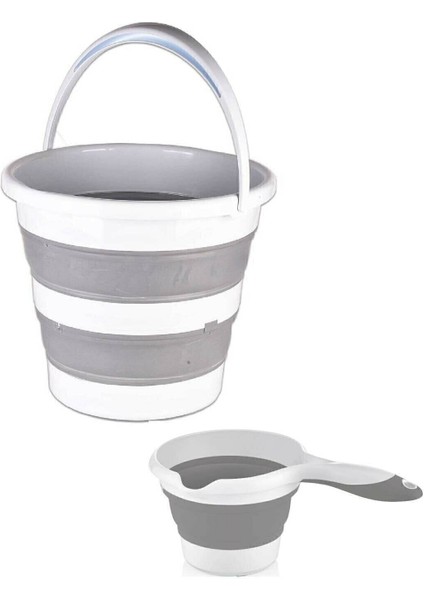 5'li Katlanır Banyo Mutfak Seti, Sepet, Kova, Maşrapa, Süzgeç, Badya (Leğen) indirimleri