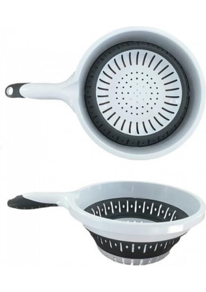 5'li Katlanır Banyo Mutfak Seti, Sepet, Kova, Maşrapa, Süzgeç, Badya (Leğen)