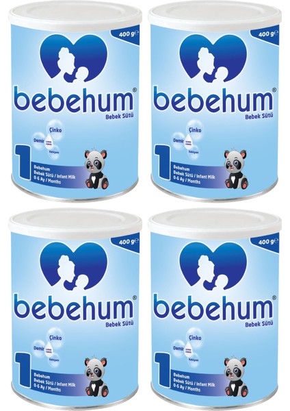 Teneke 1 Bebek Sütü 400 gr 0-6 Ay X4 Adet