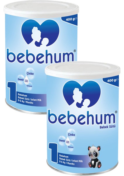 Teneke 1 Bebek Sütü 400 gr 0-6 Ay X2 Adet