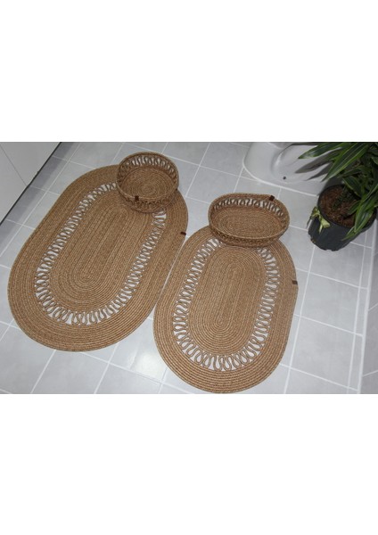 Şık ve Doğal Banyo Seti, Paspas ve Makyaj Sepetiyla Tamamlanan Rahatlık fiyatları