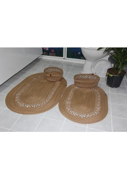 Şık ve Doğal Banyo Seti, Paspas ve Makyaj Sepetiyla Tamamlanan Rahatlık fırsatları