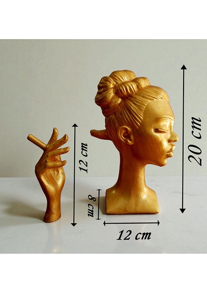 El Yapımı Gold Kadın Büst Geri Akış Tütsülük – Dekoratif Biblo ve Ev Aksesuarı fırsatları