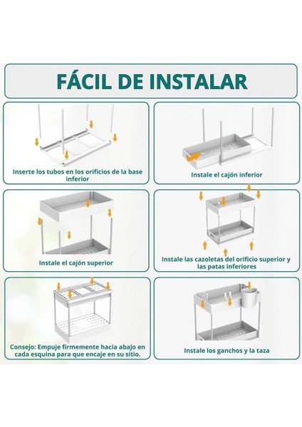Beyaz Mutfak ve Banyo Dolap Düzenleyici Raf, Şık ve Fonksiyonel Depolama Çözümü fırsatları