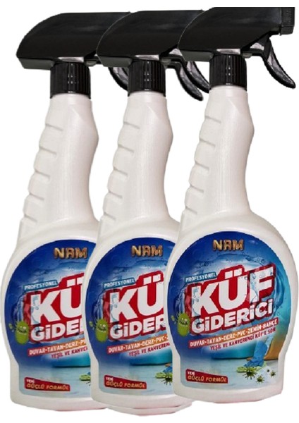 Küf (Duvar, Tavan , Banyo, Duşa kabin Tahta ) Leke Giderici 750ML 3Adet